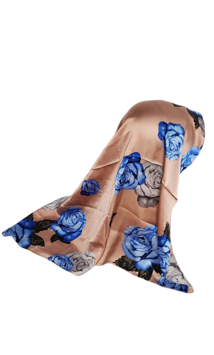 MIAE] Summer 23 (MADE) Miae rose satin set - top & scarf (black