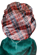 Red Plaid Bath cap