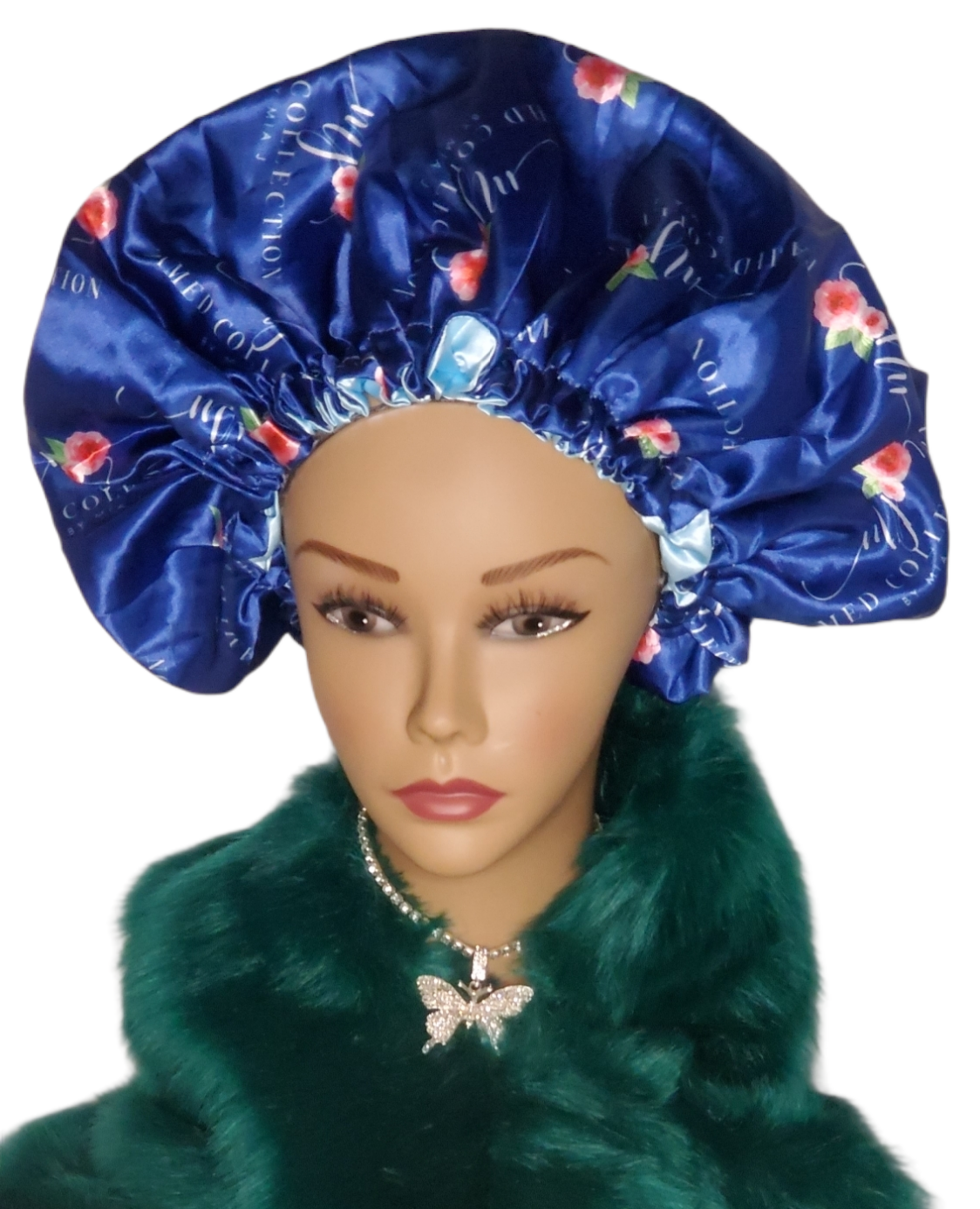 Blue Sexy Satin Bonnet