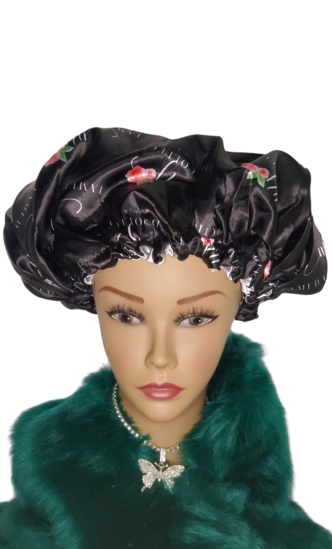 Black Sexy Satin Bonnet