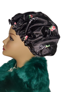 Black Sexy Satin Bonnet